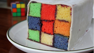 gateau rubiks cube