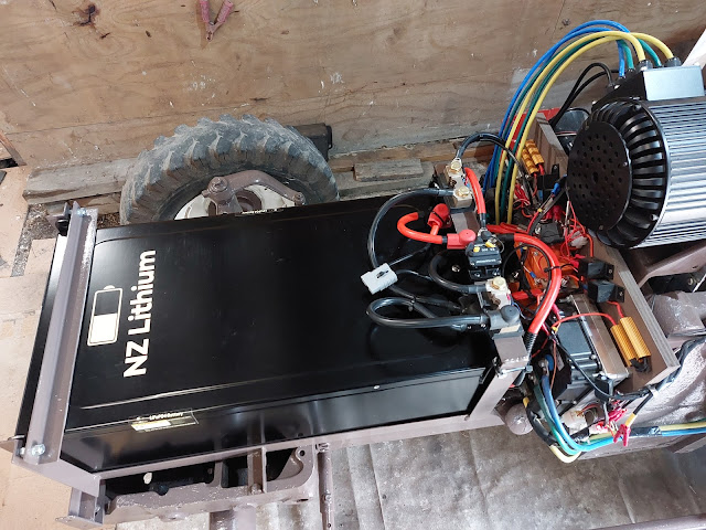NZ Lithium 160Ah LiFePO4 battery pack installed in eTractor