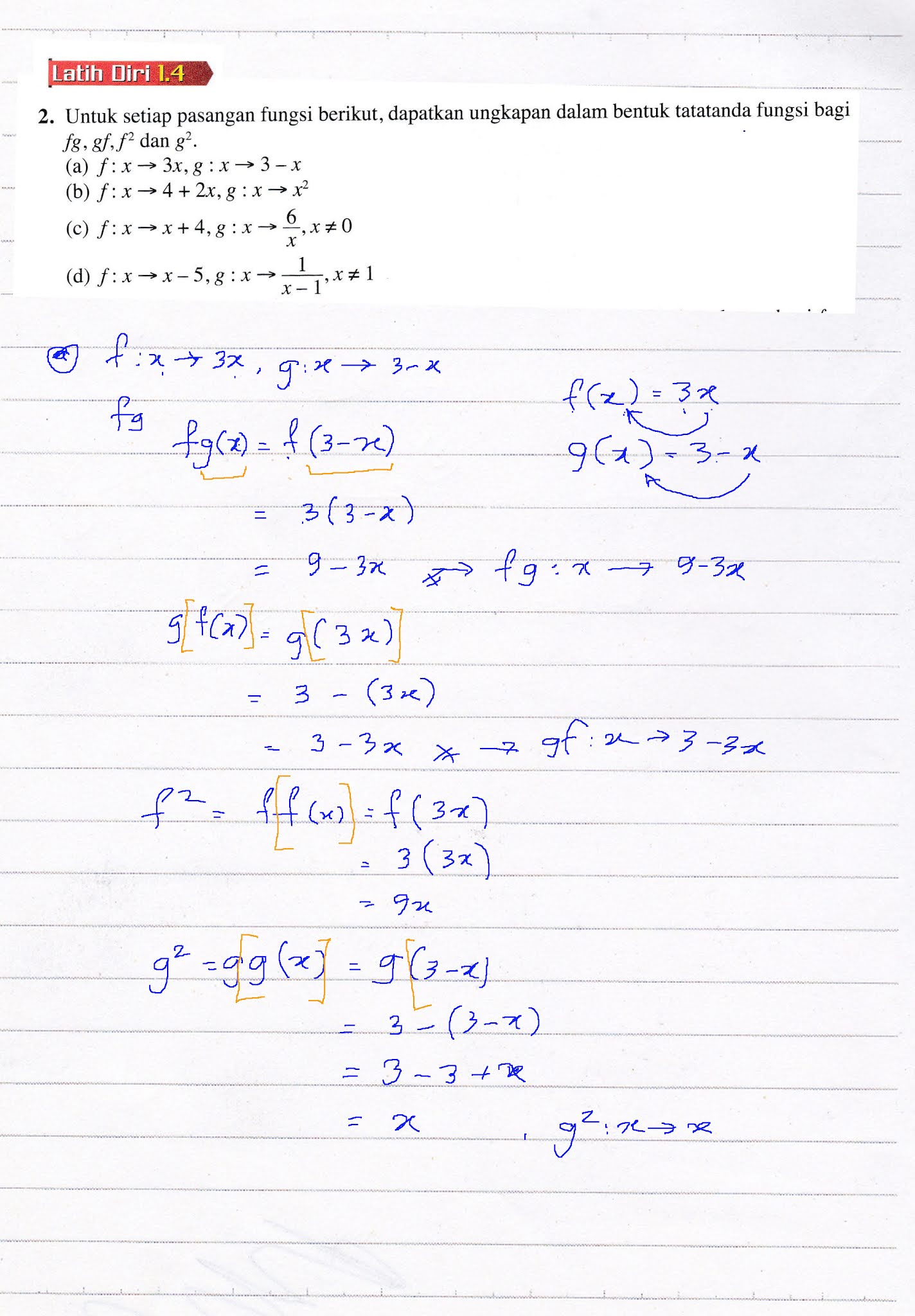 F4 Addmath Bab 1 Fungsi Q2 Latih Diri 1 4