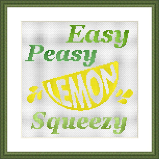 Easy peasy lemon squeezy funny cross stitch pattern - Tango Stitch