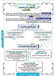 أفضل ملخص اللغة العربية للسنة الرابعة متوسط الجيل الثاني bem  - للأستاذ اسلام درويش 