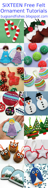 16 free felt Christmas ornament tutorials