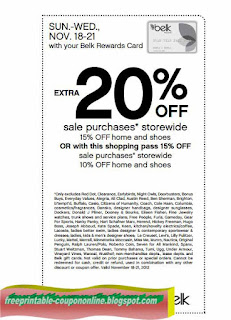 Free Printable Belk Coupons