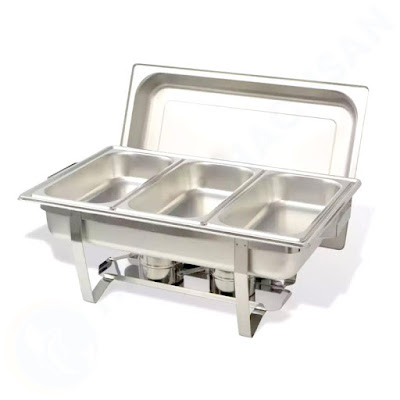 Nồi giữ nhiệt buffet chữ nhật 3 ngăn giá rẻ nắp rời NF2109-3