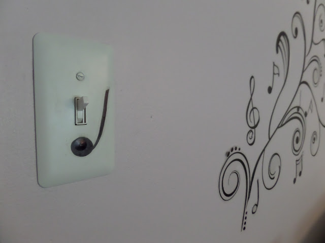 wall decals music note on light switch plate