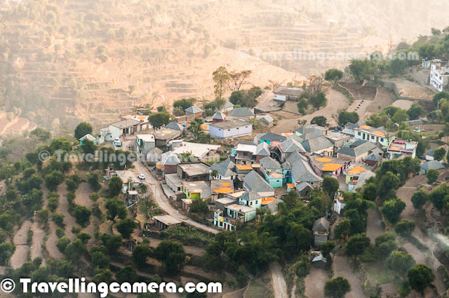  While at my home-town in Himachal, I keep looking for opportunities to explore places around me. During Diwali visit, we thought of going to Maryari Devi temple in Mandi district. It's near to Sundarnagar town. Let's check out this Photo Journey to know more about this beautiful place.One of my close friends made this plan to visit Maryari Devi. We started from our home at Baldwara and moved towards Trifaalghat via Smaila and then took the road for Sundarnagar. Maryari Devi temple comes on the way to Sundarnagar. Road condition can be seen in above photograph. After few hours of driving through hilly terrains and beautiful valleys with agricultural land, we reached the place from where the trek starts for Maryari Devi. we parked our car near one of the shops there and got ready for the trek with appropriate stuff in our bagsThe whole path from road to the Maryari devi temple was made brilliantly as you can see in this photograph. This path crossed through various hills with agricultural land and grass fields all around. some patches of the path has some colorful wild flowers which adds beauty to the environment. View to the valley was getting more interesting as we kept moving up. Notice this beautiful Himachali village in the foothill of Maryari Devi. A huge village around the road which connect Sundarnagar with Trifalghat. Most of the houses in the village have slanting roofs made up of stone tiles which are quite popular in Himachal Pradesh. These tiles are made up of huge rocks found in the hills which gets snowfall during most of the time in an year. These are considered as one of the strongest tiles and also add beauty quotient to the houses. Some of the houses have modern flat roofs made up of concrete. The orange stuff lying on these roofs is corn. Idea is to get the corn-seeds dry before storing at a safe place.As compared to other trek and tourist places, this was quite clean but still we could see some spots with lot of plastic packets. One of the local man was walking with us and shared some really bad stories about impact on their agriculture business due to these plastic bags lying everywhereIt was awesome to see some of the isolated houses with huge fields all around. This house was one of the main topic of discussion for us :) ... Everyone having different theories as per their definition to beautiful life :)On the way we found some of the interesting herbs and wild flowers. Some of us were quite interested in clicking photographing Photographs even when it was getting dark and we had to climb up the remaining 40% path.I was the last person to climb and used to take most of the time in clicking photographs. At one stage of time, I couldn't see any of the member and sunset hues were making me more worried about the distance I had to cover. At the same time, I was keeping myslef busyin enjoying these wonderful views in the deep valley drenched in sunset colors.After few more steps, we could again see the temple and it seemed that we are almost there. But it was not true and the further trek took more time as compared to what we estimated. Maryari Devi temple is very beautiful and located on highest peak in this region. From this point we can see whole Sundarnagar town, but on that day it was not very clear because of mist in the air.Here is something that we were seeing in the direction where Sundarnagar town is located. On the other side Jahu, Baldwara region is visible. Chilly winds flow on the top and it's important to carry warm cloths. It seemed that many people come to the temple late in evening and spend one night there. In the backyard of the main temple there was a building which looked like a place where temple committee has arrangements to make stay arrangements for few families.Whole path from main road to temple is very well maintained and lights are also installed. It was really great to see amazing lighting arrangements on such a long path. This trek passes through pine forest as well. Above photograph is framed with pine trees only.Finally we reached Maryari Devi temple by sunset time and had a round of whole campus. There is a huge ground in the backyard with a shop and a temple complex where some construction work was under progress. Sunset view was awesome on the top. The very first photograph of this Photo Journey was clicked on the top only.We had wonderful darshan at Maryari Devi Temple because there were not many people at that point of time. After quick prayers at the temple, we started coming back. Now we were quite fast to reach the base and drive back home.It was a great outing to Maryari Devi temple and I highly recommend this place to people in Himachal to plan a one day outing with family or friends. And to tourists who are there to see Parashar Lake.. They can plan for this temple as it's completely a different experience which will remain with you throughout the life... 