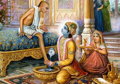 Bhagwan Shri Krishna Image with Friend Sudama