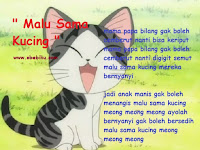 Lirik Lagu Anak Anak - Malu Sama Kucing