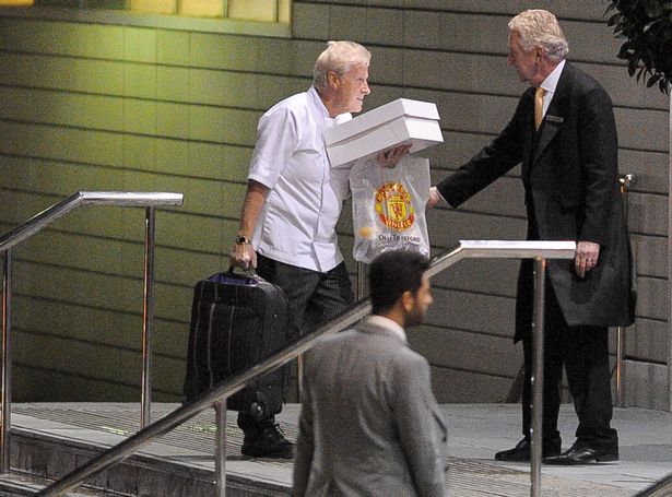 Mike the Chef arrives with Martial's birthday cake