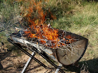 Preparant l'esmorzar al Pla de Sant Sadurní