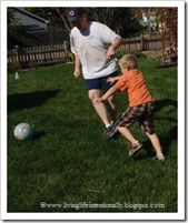 A stop in Italy: playing soccer