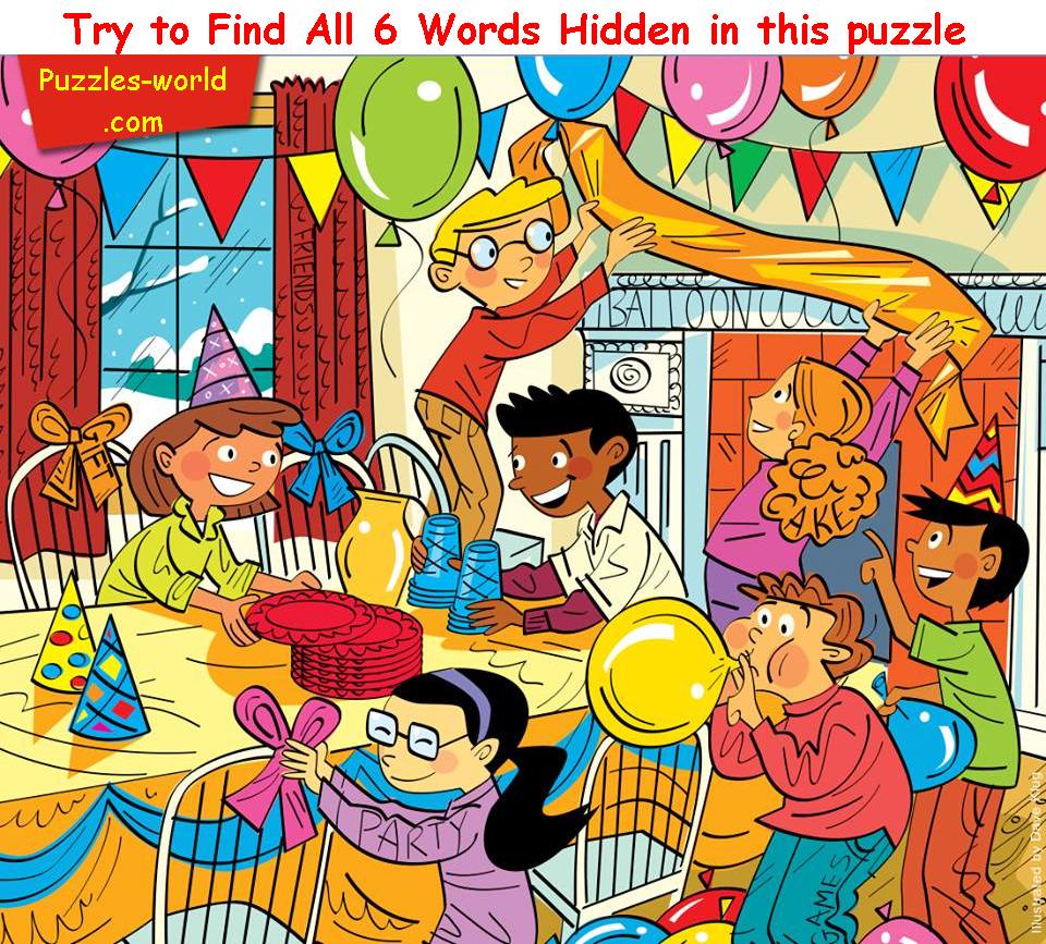 Find Six Words hidden - Part 19 | Puzzles World