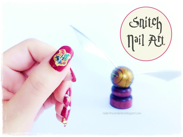 Harry Potter Quidditch Snitch Nail Art