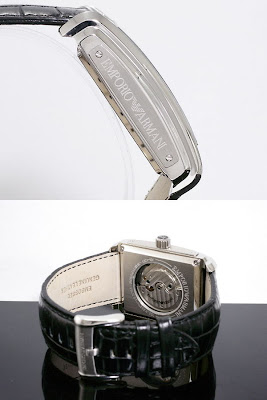 Emporio Armani AR4201 Black Leather Mens Automatic Designer Watch