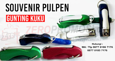 Pulpen dengan gunting kuku diujungnya, souvenir pen gunting kuku, Bolpen Pena Gunting Kuku Lipat, Pulpen Portable Gunting Kuku Murah Unik & Lucu