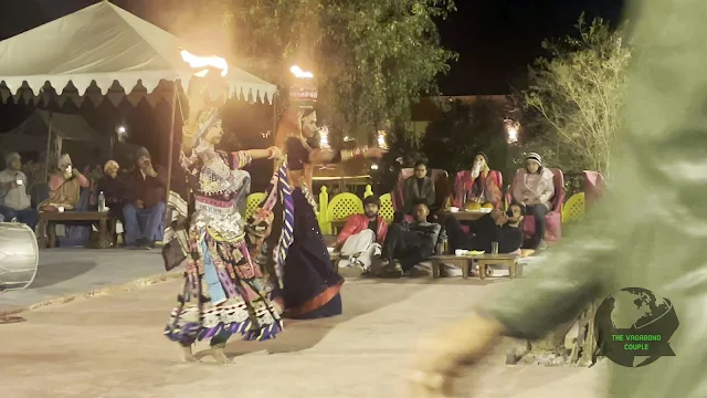 Fire Dancers, Sam Dunes Desert Camp, Jaisalmer, Rajasthan, India