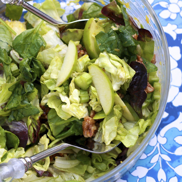 Green Salad with Spiced Walnuts | the Sweets Life