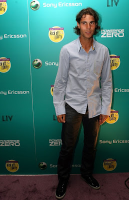 Picture of tennis player Nadal at Sony Ericsson Open players party in Miami