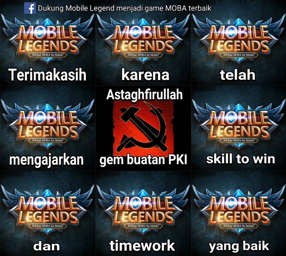 Gambar Meme Mobile Legend Plagiat DP BBM Lucu Untuk Hari Ini