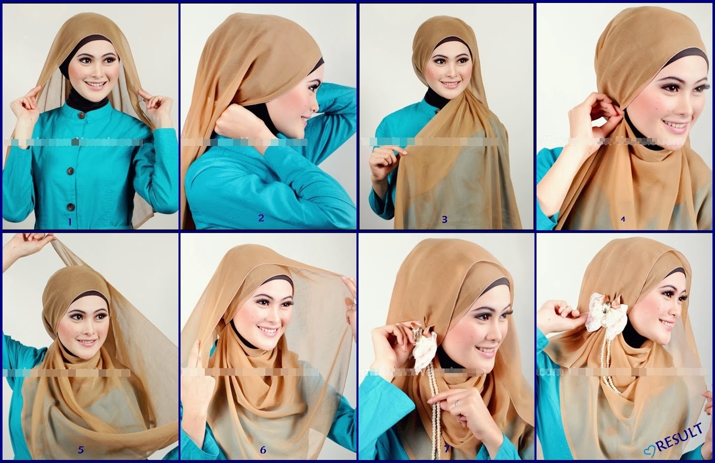 Cara Memakai Kerudung Segi Empat Modern Cara Wanita