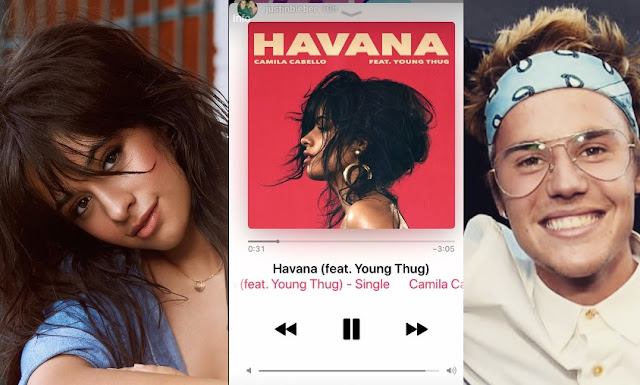 Camila Cabello happy cries when Justin Bieber adds her new song 'Havana' in his play list