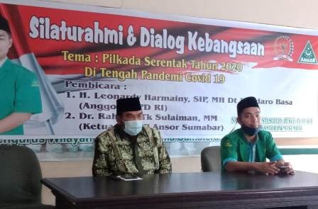 PW Ansor Sumbar Gelar Dialog Kebangsaan, Angkat Tema Pilkada Serentak 2020 Ditengah Pandemi