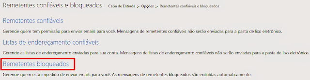 Como bloquear email no Hotmail