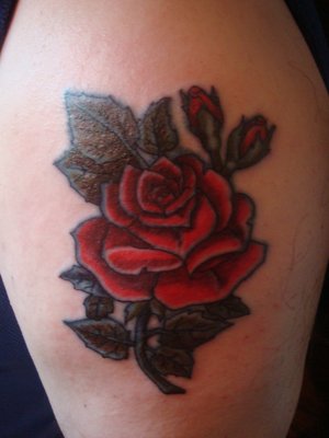 Girl Rose Tattoos Designs