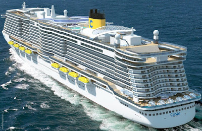 The Keel is Laid For Costa Cruises Latest Ship - the Costa Toscana - a Meyer Werft Turku Finland Shipyard