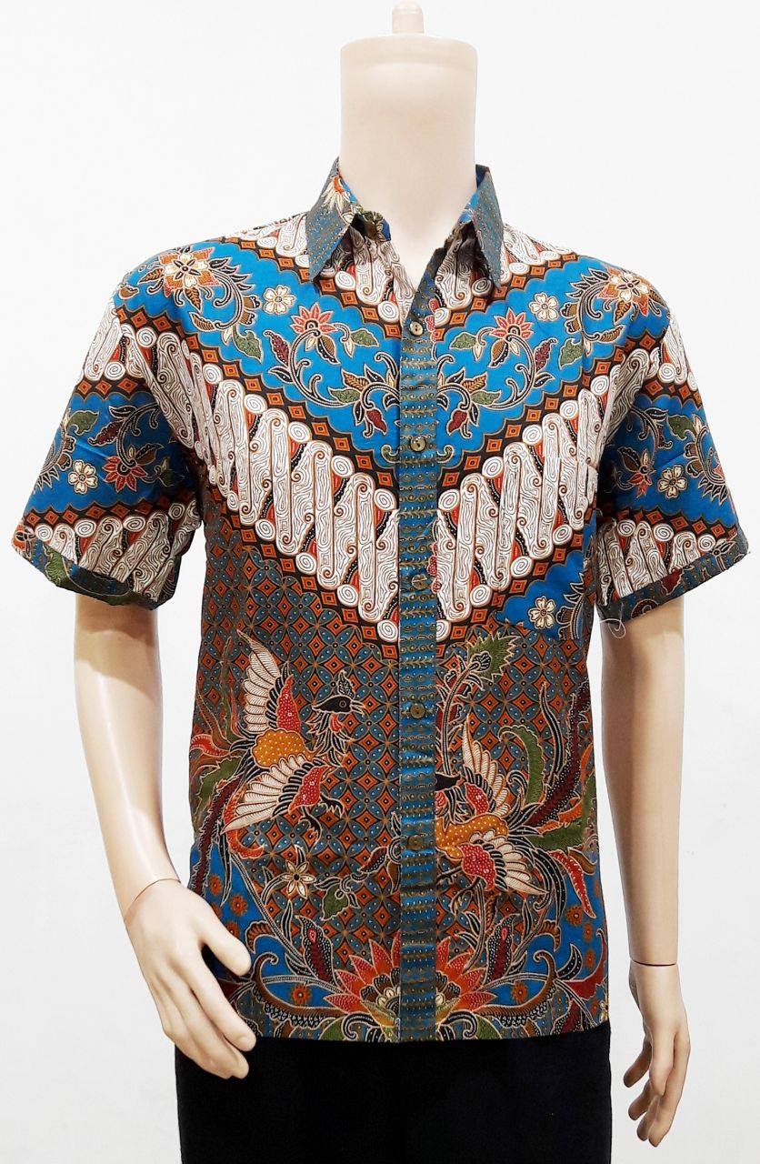 Model Baju  Batik  Pria  Lengan Pendek Motif Parang Batik  