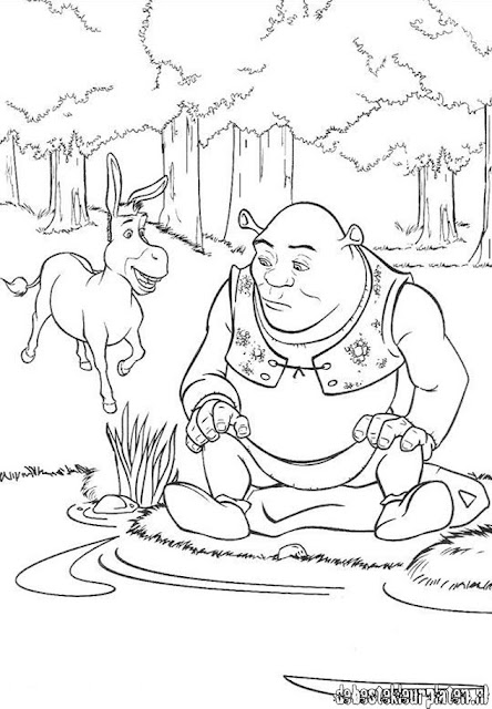 top shrek coloring pages