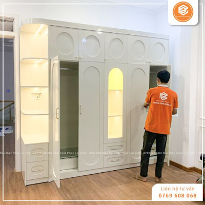 tủ đựng quần áo gỗ MDF