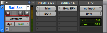 Pro Tools Track View Selector