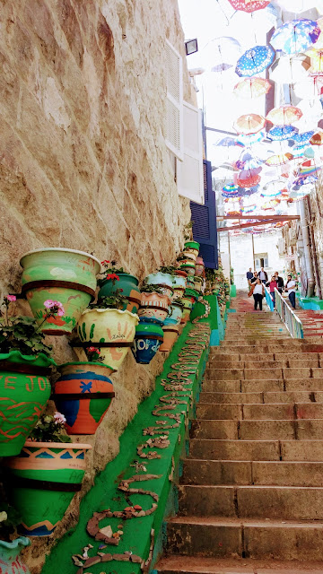 Umbrella street in Amman