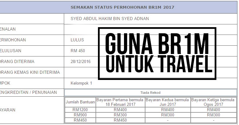 Br1m Check Status Permohonan - Contoh Agar