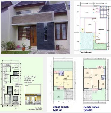 Denah Rumah Sederhana  3 Kamar  Tidur 