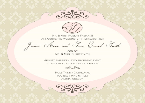 Vintage Romance Wedding Invitation