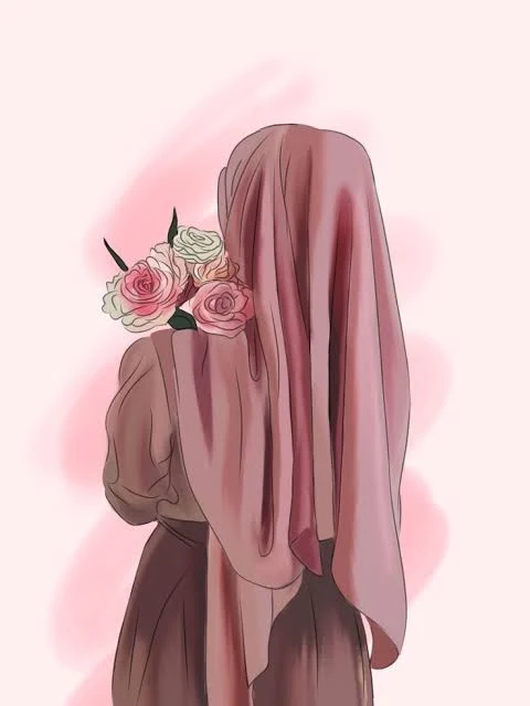 Hipster Hijab Girl Cartoon Wallpaper