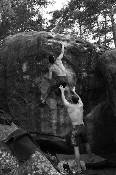 Ivan s'essaye au Mélancolique 7A+ Cuisinière (C) 2016 Greg Clouzeau