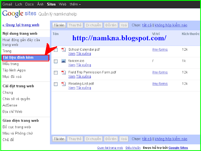 Cách upload file Flash (.swf) lên host Google site và chèn file Flash cho Blog