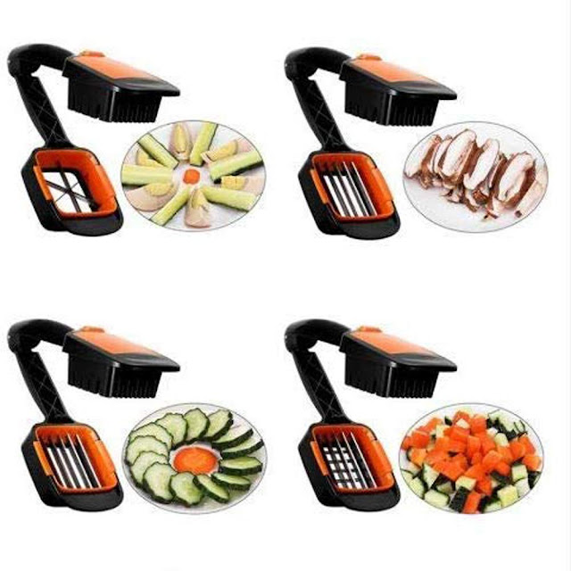 5 in 1 Multifunction Vegetable Cutter Manual Dicer with Container Box