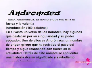 significado del nombre Andromaca