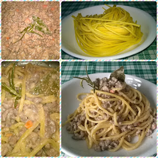 Spaghetti chitarra con ragù bianco