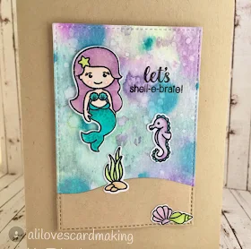 Sunny Studio Stamps: Magical Mermaids Mermaid & Seahorse Card by Ali