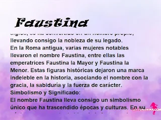 significado del nombre Faustina