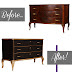 Comò barocco laccato nero oro Baroque black golden chest of drawers
before & after