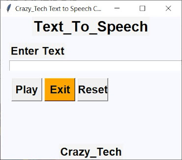 Text to speech API using Python