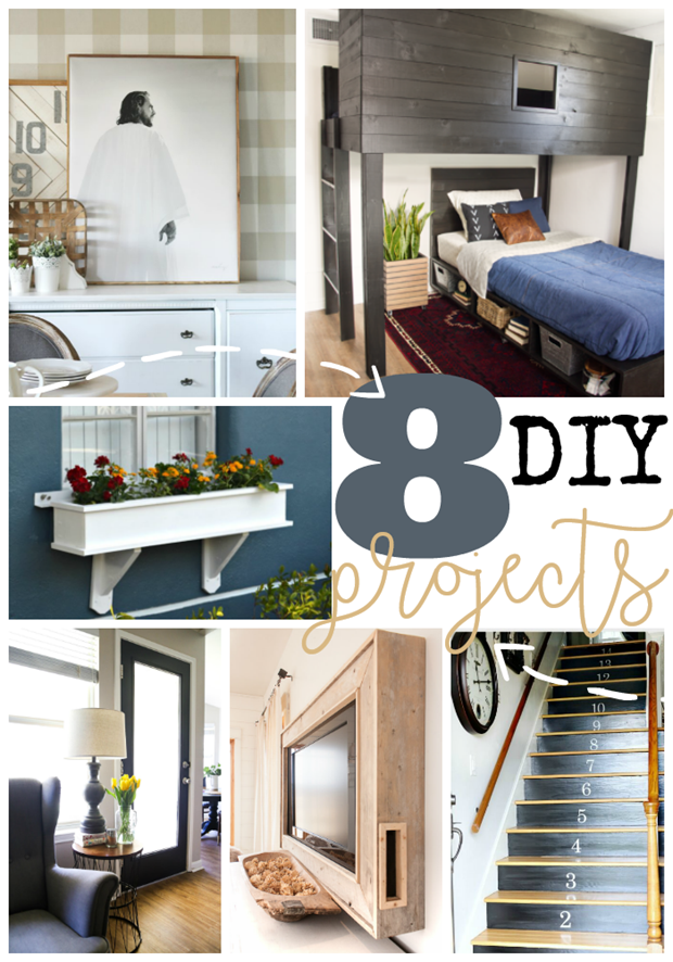 8 DIY Projects at GingerSnapCrafts.com #DIY #forthehome