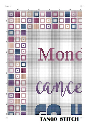 Monday is cancelled cross stitch gift quote for colleague - Tango Stitch