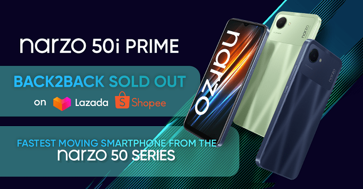 narzo 50i Prime scores back-to-back milestones on Shopee and Lazada